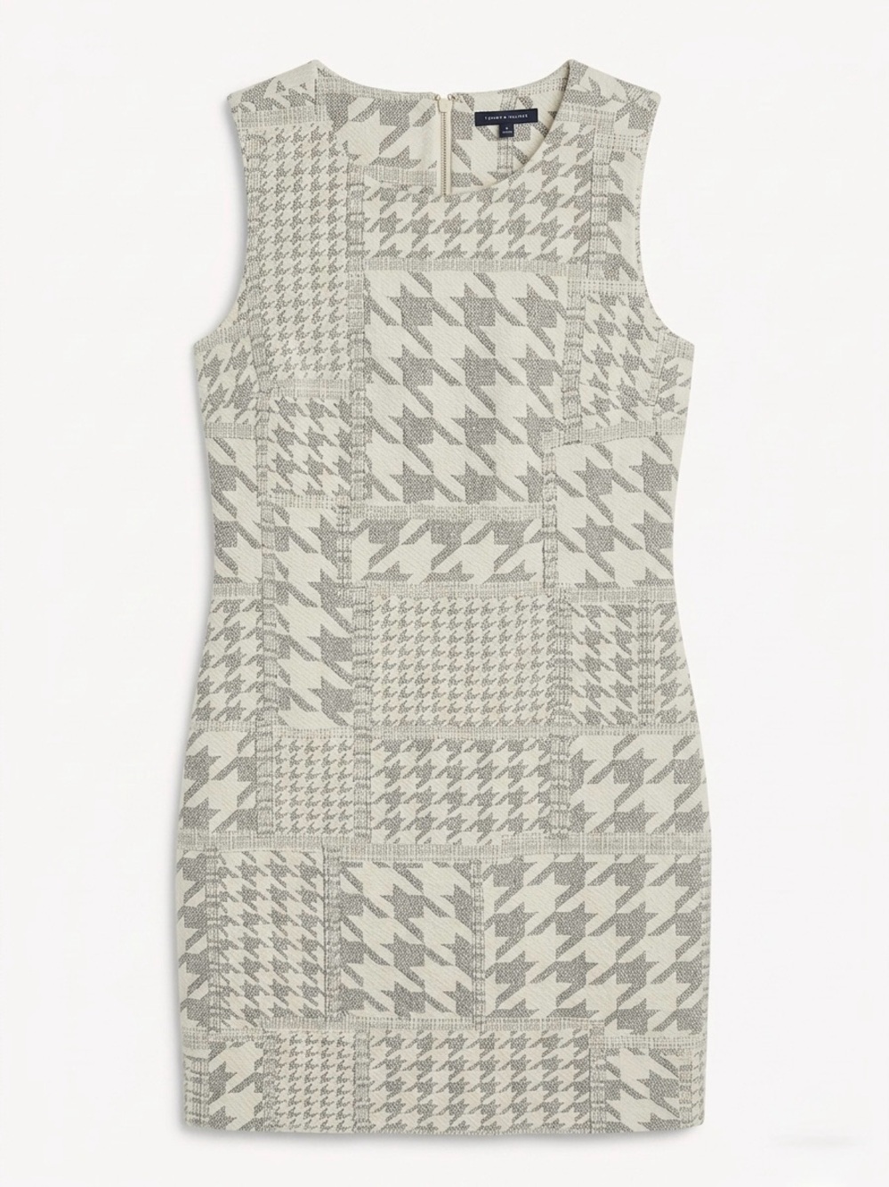 Tommy Hilfiger Grey & White Houndstooth Sheath Dress